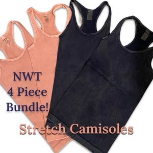 Bao bei 4x piece bundle of ribbed stretch knit camisoles- SZ XS/S